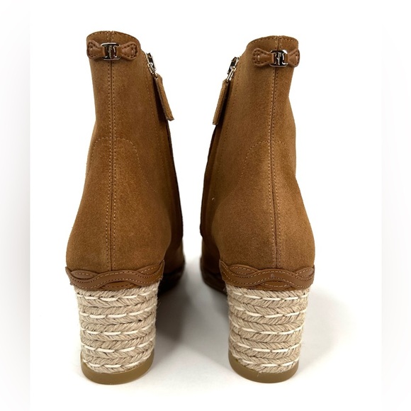 SALVATORE FERRAGAMO CANARIA CROSTA ESPADRILLE WEDGE SUEDE BOOTIES SIZE 6 - Picture 4 of 11